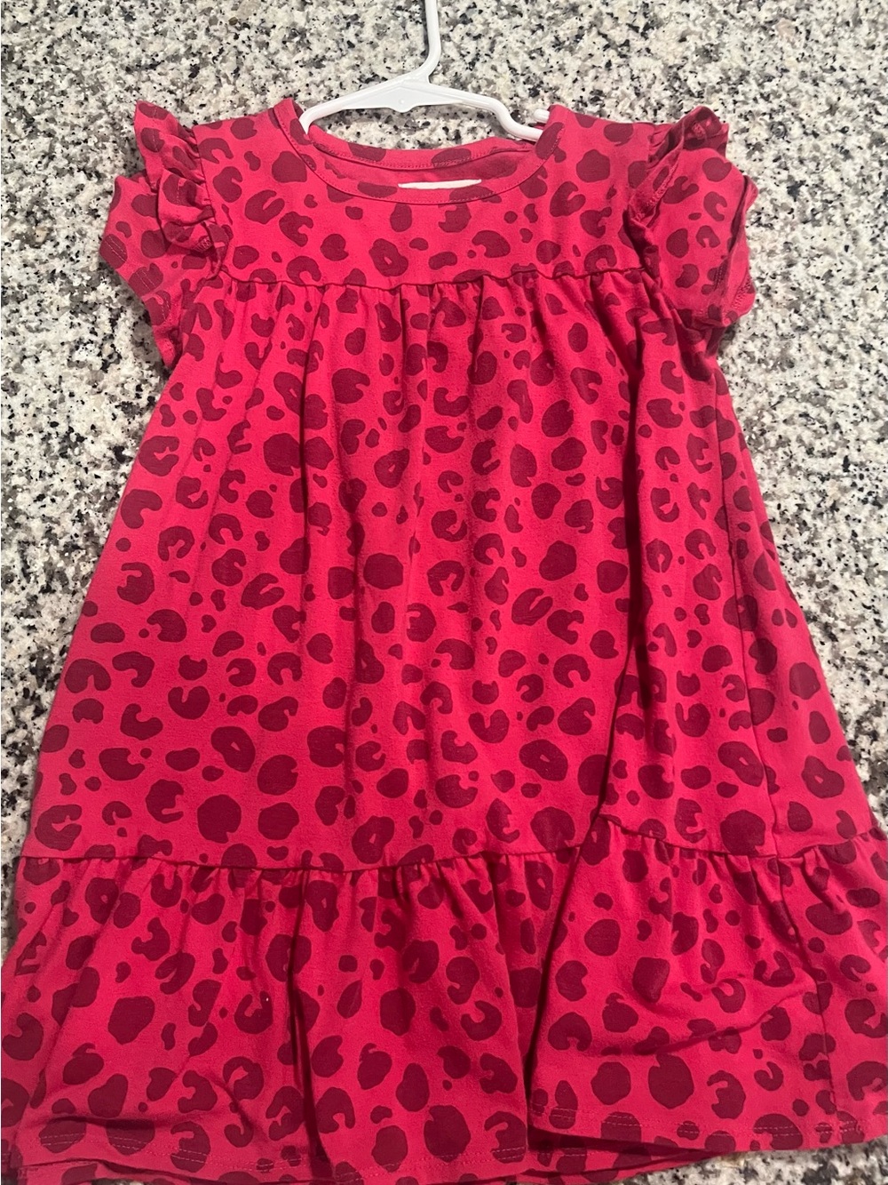 Tucker + Tate Red and Pink Leopard Ruffle Dress